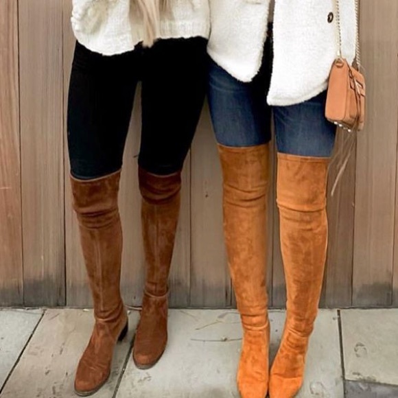 The MOST Popular OTK Over The Knee Boots - Tan - Picture 3 of 4